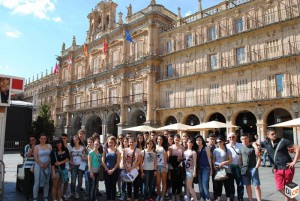 En la Plaza Mayor de Salamanca