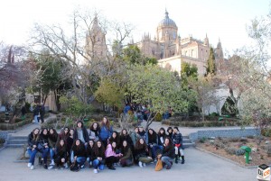 Foto de grupo en el Huerto de Calixto y Melibea