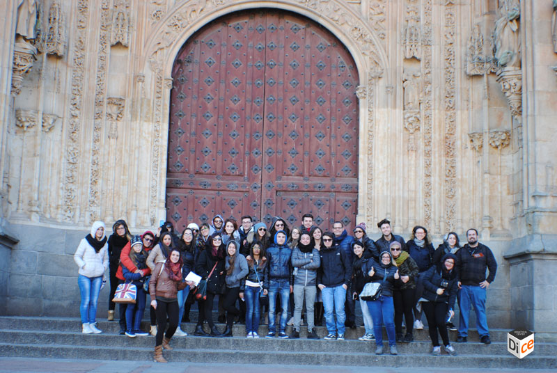 En la puerta de Ramos de la Catedral de Salamanca