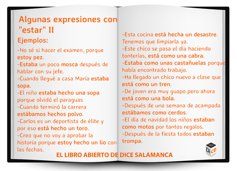 Libro-abierto-de-DICE-expresiones-con-estar-II-ejemplos