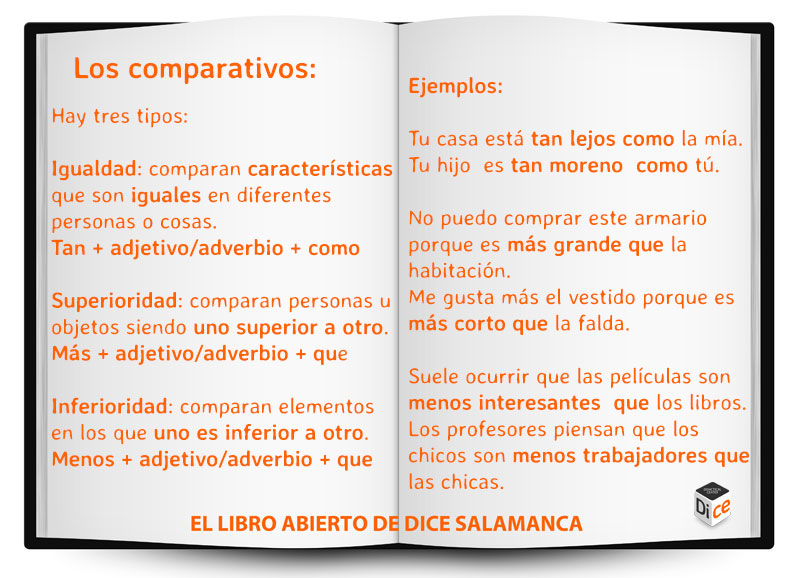 El libro abierto de DICE 132 : comparativos I