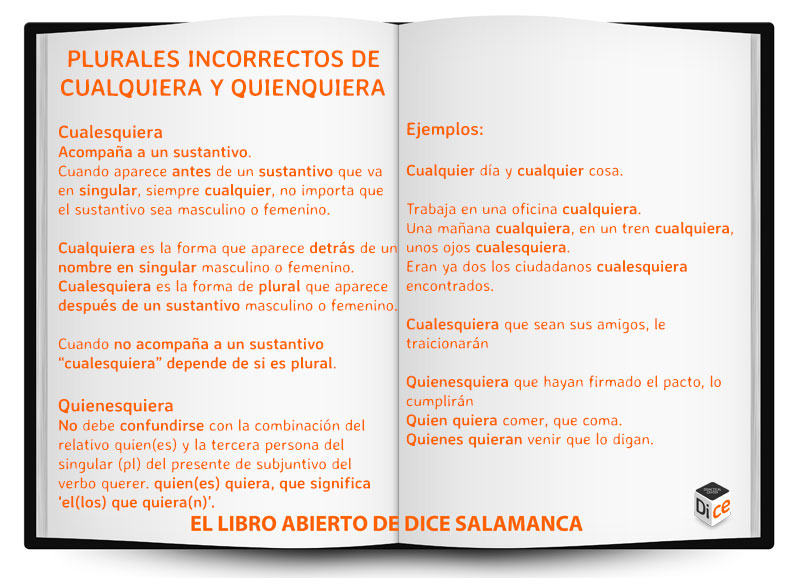 Libro-abierto-de-DICE-PLURALES-INCORRECTOS-DE-CUALESQUIERA Y QUIENESQUIERA
